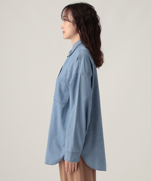 Elura（エルーラ）の「デニムレギュラーシャツ/591129（シャツ/ブラウス・レディース・ブルー/ライトブルー・FREE）」の18枚目の写真