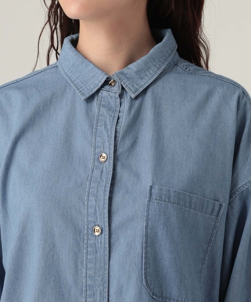 Elura（エルーラ）の「デニムレギュラーシャツ/591129（シャツ/ブラウス・レディース・ブルー/ライトブルー・FREE）」の21枚目の写真