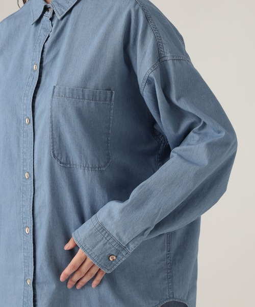 Elura（エルーラ）の「デニムレギュラーシャツ/591129（シャツ/ブラウス・レディース・ブルー/ライトブルー・FREE）」の22枚目の写真