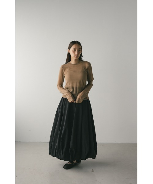 シアースキンニットトップ 秋服（Tシャツ/カットソー