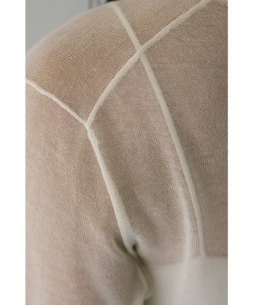 シアースキンニットトップ 秋服（Tシャツ/カットソー