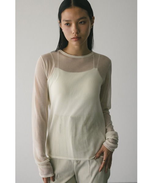 トップス mistuki シアースキンニットトップ 秋服（Tシャツ/カットソー