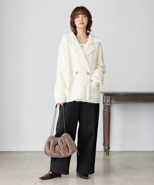 RIVE DROITE(リヴドロワ)の「【MONN.:.(モン)】コットンチノパンツ(チノパンツ・レディース・ブラック/ベージュ・38/36)」の13枚目の写真