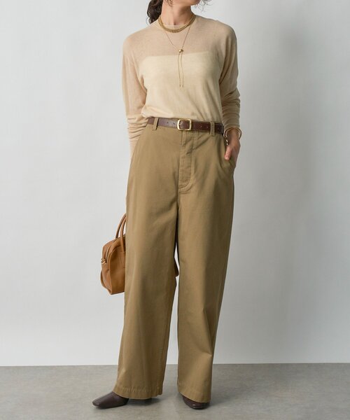 RIVE DROITE(リヴドロワ)の「【MONN.:.(モン)】コットンチノパンツ(チノパンツ・レディース・ブラック/ベージュ・38/36)」の17枚目の写真