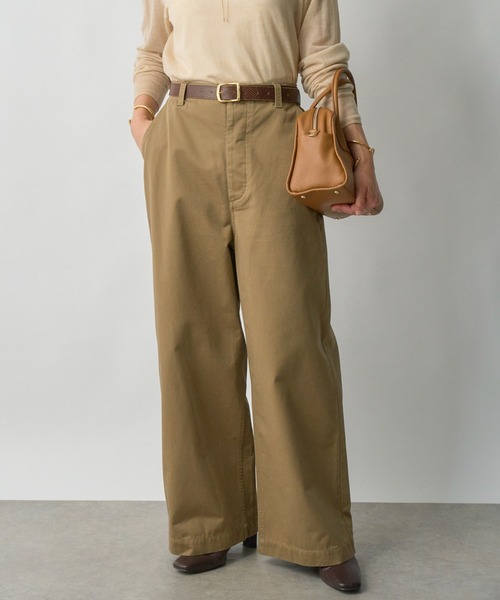 RIVE DROITE(リヴドロワ)の「【MONN.:.(モン)】コットンチノパンツ(チノパンツ・レディース・ブラック/ベージュ・38/36)」の2枚目の写真