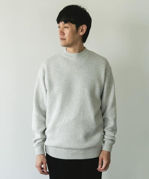 URBAN RESEARCH DOORS（アーバンリサーチドアーズ）の「『一部WEB限定カラー』コットンウール クルーネックニット（ニット/セーター・メンズ・ライトグレー/チャコールグレー/ブラウン/ブルー系その他・LARGE/MEDIUM）」の11枚目の写真