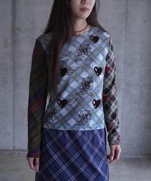 CHOPOVA LOWENA チョポヴァ・ロウェナ 24aw 紫 チェック 長袖 CHOPOVA LOWENA チョポヴァ・ロウェナ 24aw 紫 チェック 長袖 CHOPOVA