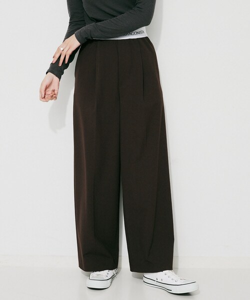 UNTITLED(アンタイトル)の「【PROTAGPNISTA】QUICK DRY WAIST LOGO PANTS(その他パンツ・レディース・ブラウン系その他/ベージュ・02)」の5枚目の写真