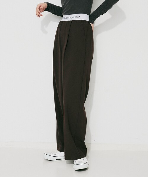 UNTITLED(アンタイトル)の「【PROTAGPNISTA】QUICK DRY WAIST LOGO PANTS(その他パンツ・レディース・ブラウン系その他/ベージュ・02)」の6枚目の写真