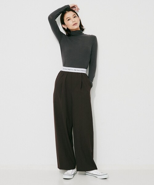 UNTITLED(アンタイトル)の「【PROTAGPNISTA】QUICK DRY WAIST LOGO PANTS(その他パンツ・レディース・ブラウン系その他/ベージュ・02)」の7枚目の写真