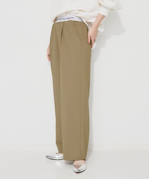 UNTITLED(アンタイトル)の「【PROTAGPNISTA】QUICK DRY WAIST LOGO PANTS(その他パンツ・レディース・ブラウン系その他/ベージュ・02)」の10枚目の写真