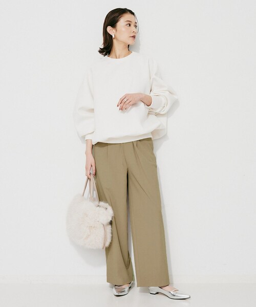 UNTITLED(アンタイトル)の「【PROTAGPNISTA】QUICK DRY WAIST LOGO PANTS(その他パンツ・レディース・ブラウン系その他/ベージュ・02)」の11枚目の写真