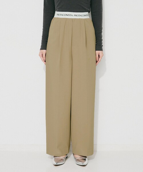 UNTITLED(アンタイトル)の「【PROTAGPNISTA】QUICK DRY WAIST LOGO PANTS(その他パンツ・レディース・ブラウン系その他/ベージュ・02)」の13枚目の写真