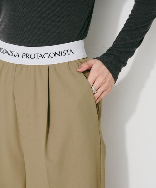 UNTITLED(アンタイトル)の「【PROTAGPNISTA】QUICK DRY WAIST LOGO PANTS(その他パンツ・レディース・ブラウン系その他/ベージュ・02)」の17枚目の写真