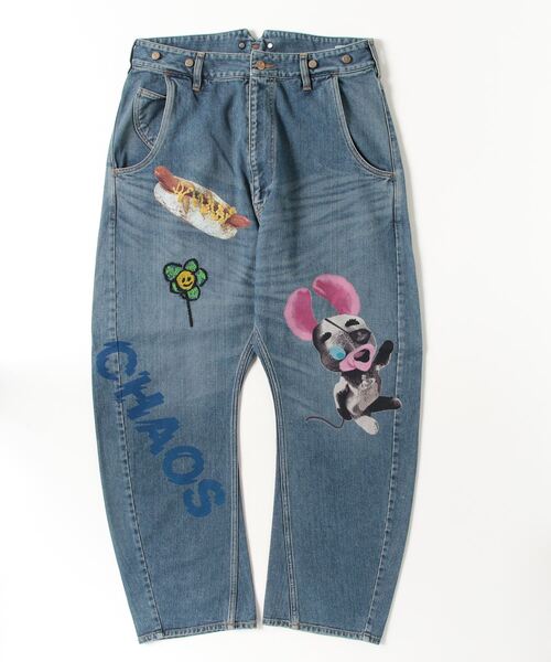 希少✨ヴィヴィアンウエストウッド バナナパンツ 総柄 デニム アートプリント Vivienne Westwood MAN（ヴィヴィアンウエストウッドマン）の「THE BIG