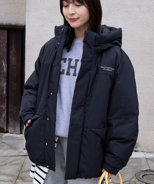 wolf & rewolf ブルゾン マルチファンクショナル ビッグシルエット ドローコード フード