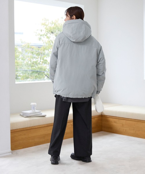 マルチファンクショナル ビッグシルエット ドローコード フード