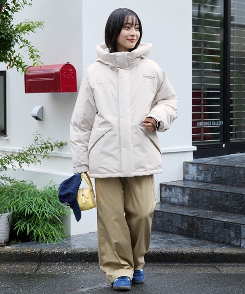 マルチファンクショナル ビッグシルエット ドローコード フード