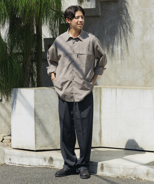 Foxfire（フォックスファイヤー）の「Foxfire/フォックスファイヤー 別注 フィッシングポケット ロングスリーブ チェックシャツ/カモ柄（シャツ/ブラウス・メンズ・カモフラージュ/ネイビー/ベージュ/グリーン/グレー・MEDIUM/LARGE）」の13枚目の写真