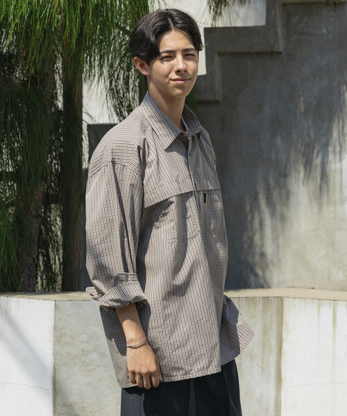 Foxfire（フォックスファイヤー）の「Foxfire/フォックスファイヤー 別注 フィッシングポケット ロングスリーブ チェックシャツ/カモ柄（シャツ/ブラウス・メンズ・カモフラージュ/ネイビー/ベージュ/グリーン/グレー・MEDIUM/LARGE）」の20枚目の写真