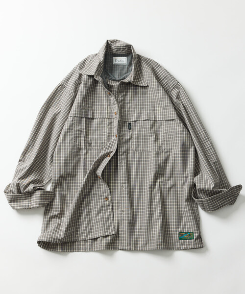 Foxfire（フォックスファイヤー）の「Foxfire/フォックスファイヤー 別注 フィッシングポケット ロングスリーブ チェックシャツ/カモ柄（シャツ/ブラウス・メンズ・カモフラージュ/ネイビー/ベージュ/グリーン/グレー・MEDIUM/LARGE）」の21枚目の写真