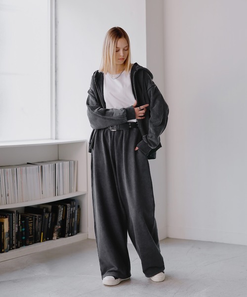 ROCHEM（ローシェン）の「ヘビーウェイトピグメントサイドライン短丈ダブルジップフーディー（パーカー・メンズ・ブラウン/ネイビー/グレー/ブラック・L/M/S/XS）」の20枚目の写真