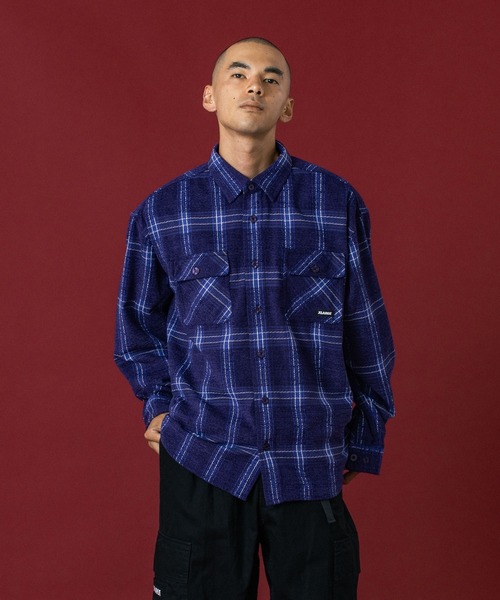 URBAN PLAID L/S SHIRT（シャツ/ブラウス）｜XLARGE（エクストララージ