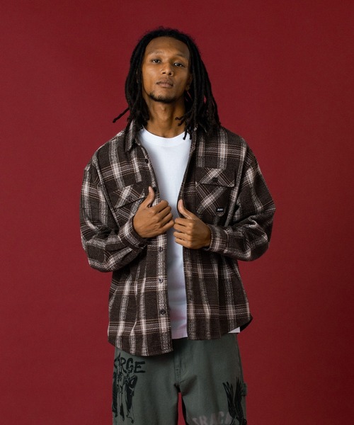 URBAN PLAID L/S SHIRT（シャツ/ブラウス）｜XLARGE（エクストララージ