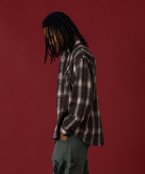 URBAN PLAID L/S SHIRT（シャツ/ブラウス）｜XLARGE（エクストララージ