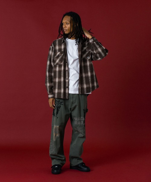 URBAN PLAID L/S SHIRT（シャツ/ブラウス）｜XLARGE（エクストララージ