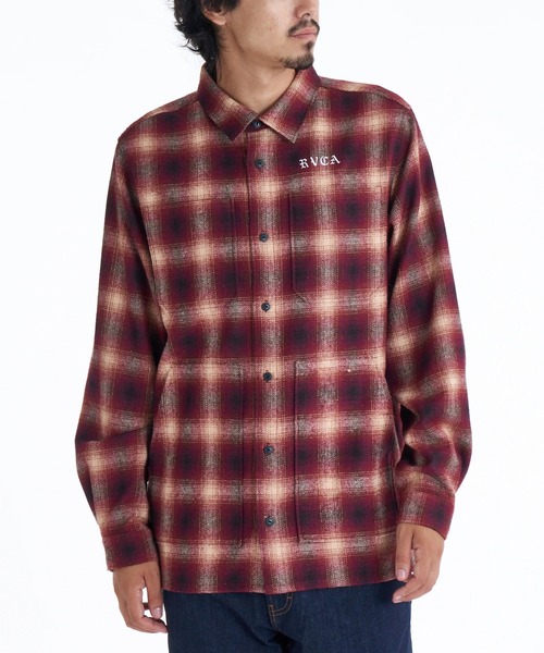 RVCA Mens World Wide Shirt — рубашка с длинным рукавом (коллекция осень/зима 2025) / логочек плашечный
