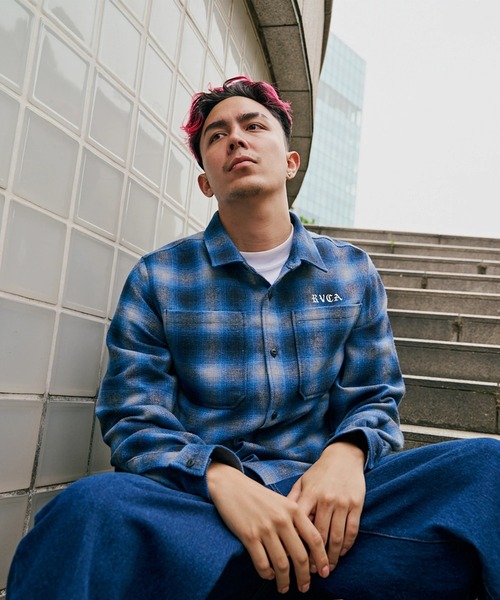 RVCA(ルーカ)の「RVCA メンズ WOLD WIDE SHIRT 長袖シャツ 【2025年秋冬モデル】/ルーカチェック柄ネルシャツ(シャツ/ブラウス・メンズ・ブラック/レッド/ブルー・MEDIUM/LARGE/X-LARGE/SMALL)」の9枚目の写真