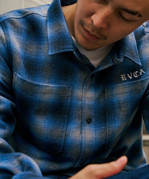 RVCA(ルーカ)の「RVCA メンズ WOLD WIDE SHIRT 長袖シャツ 【2025年秋冬モデル】/ルーカチェック柄ネルシャツ(シャツ/ブラウス・メンズ・ブラック/レッド/ブルー・MEDIUM/LARGE/X-LARGE/SMALL)」の11枚目の写真