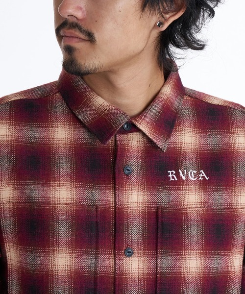 RVCA(ルーカ)の「RVCA メンズ WOLD WIDE SHIRT 長袖シャツ 【2025年秋冬モデル】/ルーカチェック柄ネルシャツ(シャツ/ブラウス・メンズ・ブラック/レッド/ブルー・MEDIUM/LARGE/X-LARGE/SMALL)」の16枚目の写真
