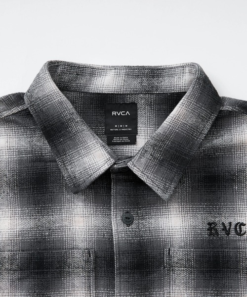 RVCA(ルーカ)の「RVCA メンズ WOLD WIDE SHIRT 長袖シャツ 【2025年秋冬モデル】/ルーカチェック柄ネルシャツ(シャツ/ブラウス・メンズ・ブラック/レッド/ブルー・MEDIUM/LARGE/X-LARGE/SMALL)」の6枚目の写真