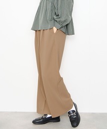 Idnes ストレッチストレートタックパンツ