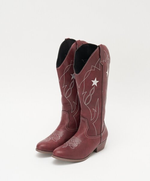 星柄刺繍ウエスタンブーツ（ブーツ）｜CIAOPANIC（チャオパニック）の