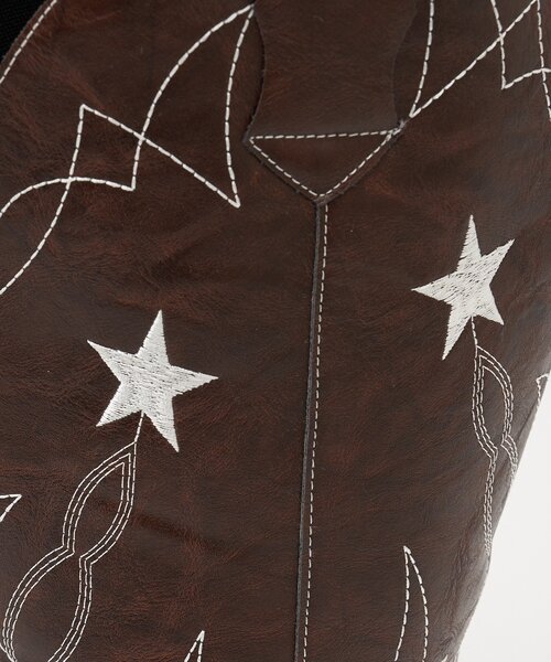 CIAOPANIC（チャオパニック）の「星柄刺繍ウエスタンブーツ（ブーツ・レディース・ブラウン/レッド・SMALL/MEDIUM/LARGE）」の9枚目の写真