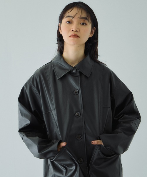 VICKY（ビッキー）の「ボアカラーフェイクレザーブルゾン（ブルゾン・レディース・ブラック/アイボリー・M）」の17枚目の写真