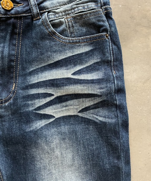 SHAGGIE(シャギー)の「ハイウエストセミフレアデニムパンツ(デニムパンツ・レディース・ブラック/ブルー・SMALL/MEDIUM/LARGE)」の13枚目の写真