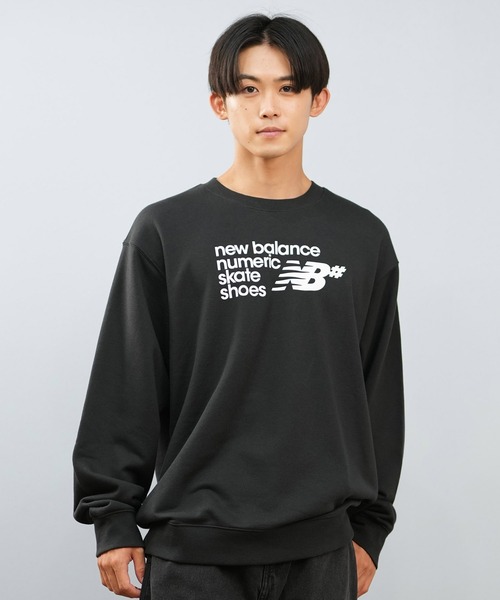 NEW BALANCE（ニューバランス）の「new balance/ニューバランス トレーナー スウェット クルーネック 裏毛 ヌメリック フレンチテリー クルー Numeric French Terry Crew MT51952（スウェット・メンズ・オリーブ/ブラック・2XL/XL/L/M）」の3枚目の写真