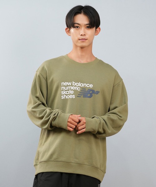NEW BALANCE（ニューバランス）の「new balance/ニューバランス トレーナー スウェット クルーネック 裏毛 ヌメリック フレンチテリー クルー Numeric French Terry Crew MT51952（スウェット・メンズ・オリーブ/ブラック・2XL/XL/L/M）」の9枚目の写真
