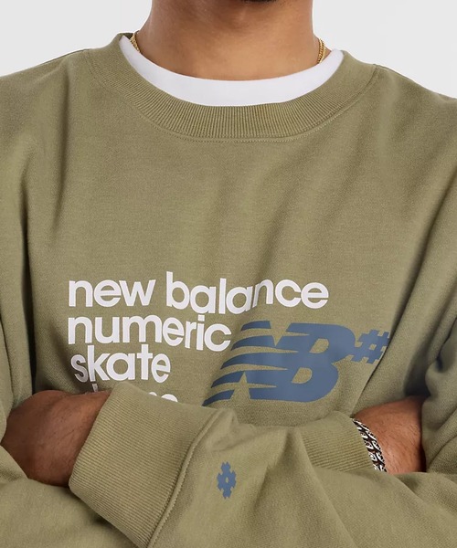 NEW BALANCE（ニューバランス）の「new balance/ニューバランス トレーナー スウェット クルーネック 裏毛 ヌメリック フレンチテリー クルー Numeric French Terry Crew MT51952（スウェット・メンズ・オリーブ/ブラック・2XL/XL/L/M）」の15枚目の写真