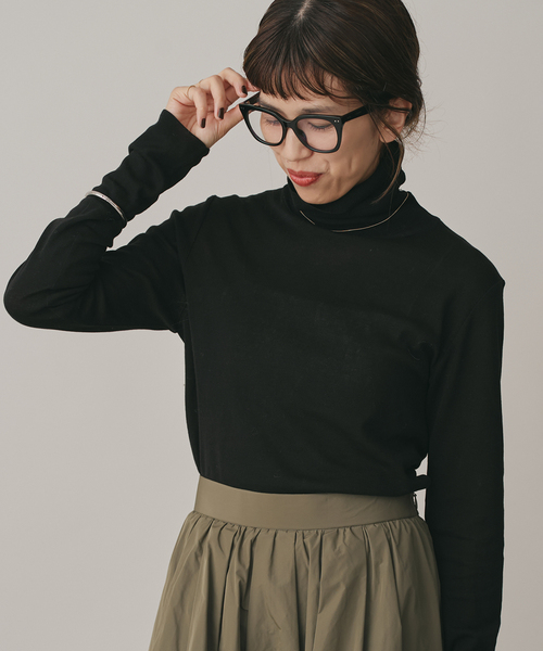IENA（イエナ）の「80セーターマシン タートルプルオーバー（Tシャツ/カットソー・レディース・ブラック/アイボリー/レッド/ピンク・FREE）」の3枚目の写真