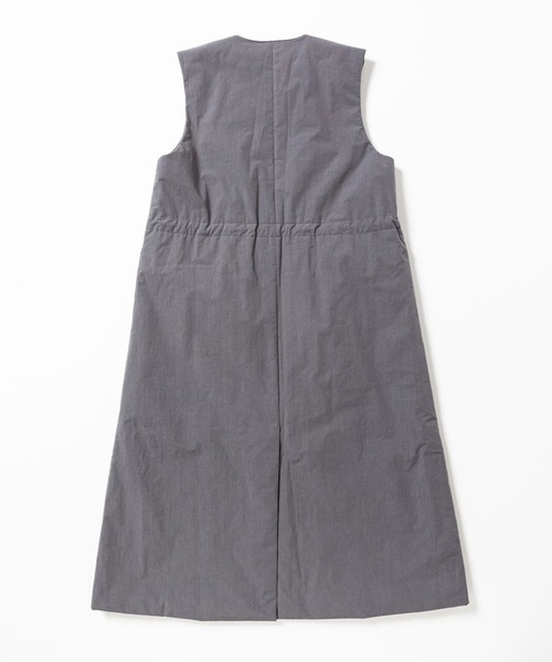 meanswhile(ミーンズワイル)の「Crisp Zipup Padding Dress×IHNN(ワンピース・レディース・チャコール/アイボリー・0(XS)/1(S))」の3枚目の写真