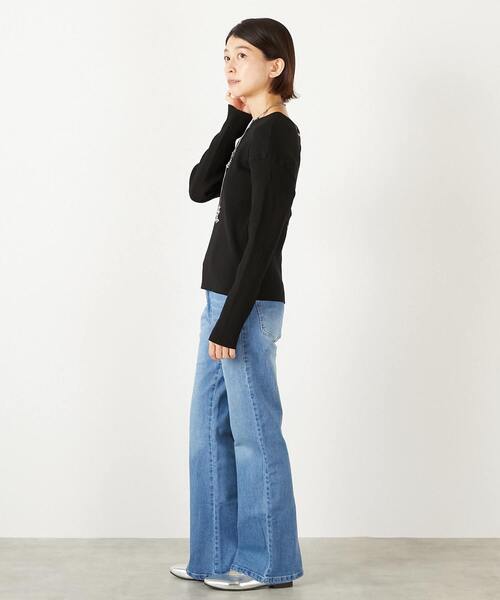 MELROSE claire（メルローズ クレール）の「【ワイドリブラウンドネック2WAYカーディガン】（カーディガン/ボレロ・レディース・レッド/ベージュ/オフホワイト/ブラック/ホワイト×ブラック/ブラウン系その他・FREE）」の11枚目の写真