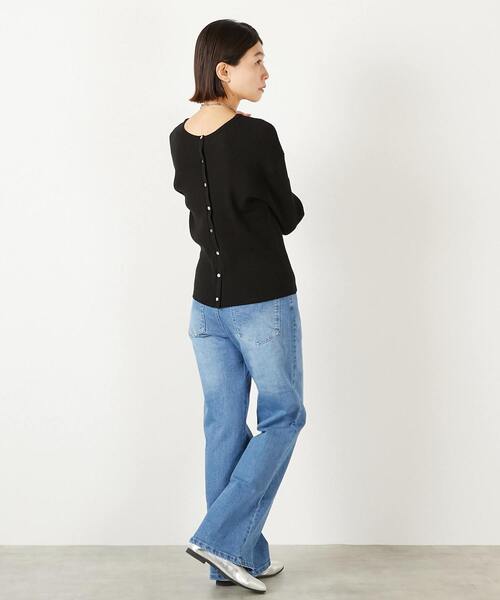 MELROSE claire（メルローズ クレール）の「【ワイドリブラウンドネック2WAYカーディガン】（カーディガン/ボレロ・レディース・レッド/ベージュ/オフホワイト/ブラック/ホワイト×ブラック/ブラウン系その他・FREE）」の15枚目の写真