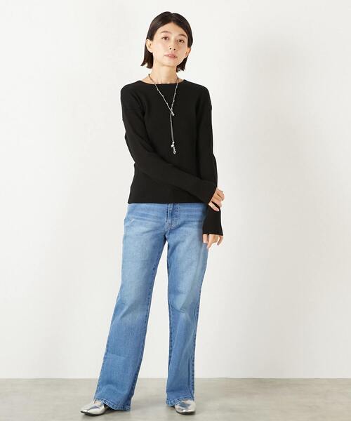 MELROSE claire（メルローズ クレール）の「【ワイドリブラウンドネック2WAYカーディガン】（カーディガン/ボレロ・レディース・レッド/ベージュ/オフホワイト/ブラック/ホワイト×ブラック/ブラウン系その他・FREE）」の17枚目の写真