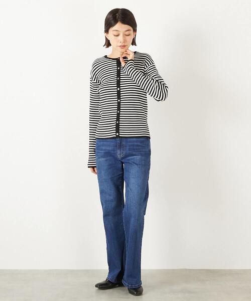 MELROSE claire（メルローズ クレール）の「【ワイドリブラウンドネック2WAYカーディガン】（カーディガン/ボレロ・レディース・レッド/ベージュ/オフホワイト/ブラック/ホワイト×ブラック/ブラウン系その他・FREE）」の20枚目の写真