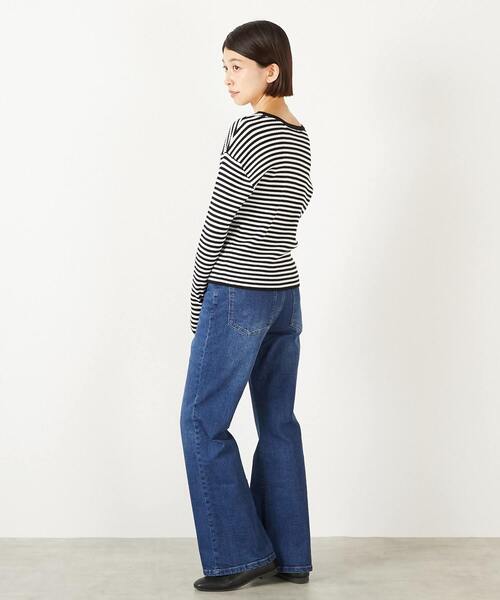 MELROSE claire（メルローズ クレール）の「【ワイドリブラウンドネック2WAYカーディガン】（カーディガン/ボレロ・レディース・レッド/ベージュ/オフホワイト/ブラック/ホワイト×ブラック/ブラウン系その他・FREE）」の22枚目の写真